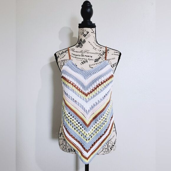 525 America Fauxchet Chevron Striped Colorful Cami Size Medium NWT - Picture 9 of 14